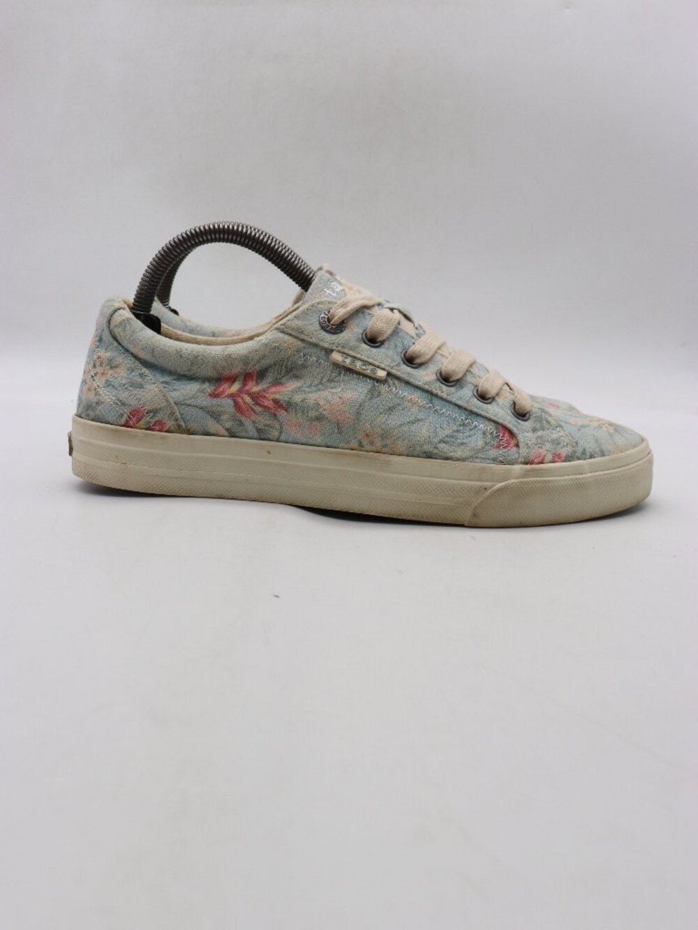 Taos Plum Soul Women's Size 10 Blue/Pink Floral Casual Canvas Comfort Sneakers